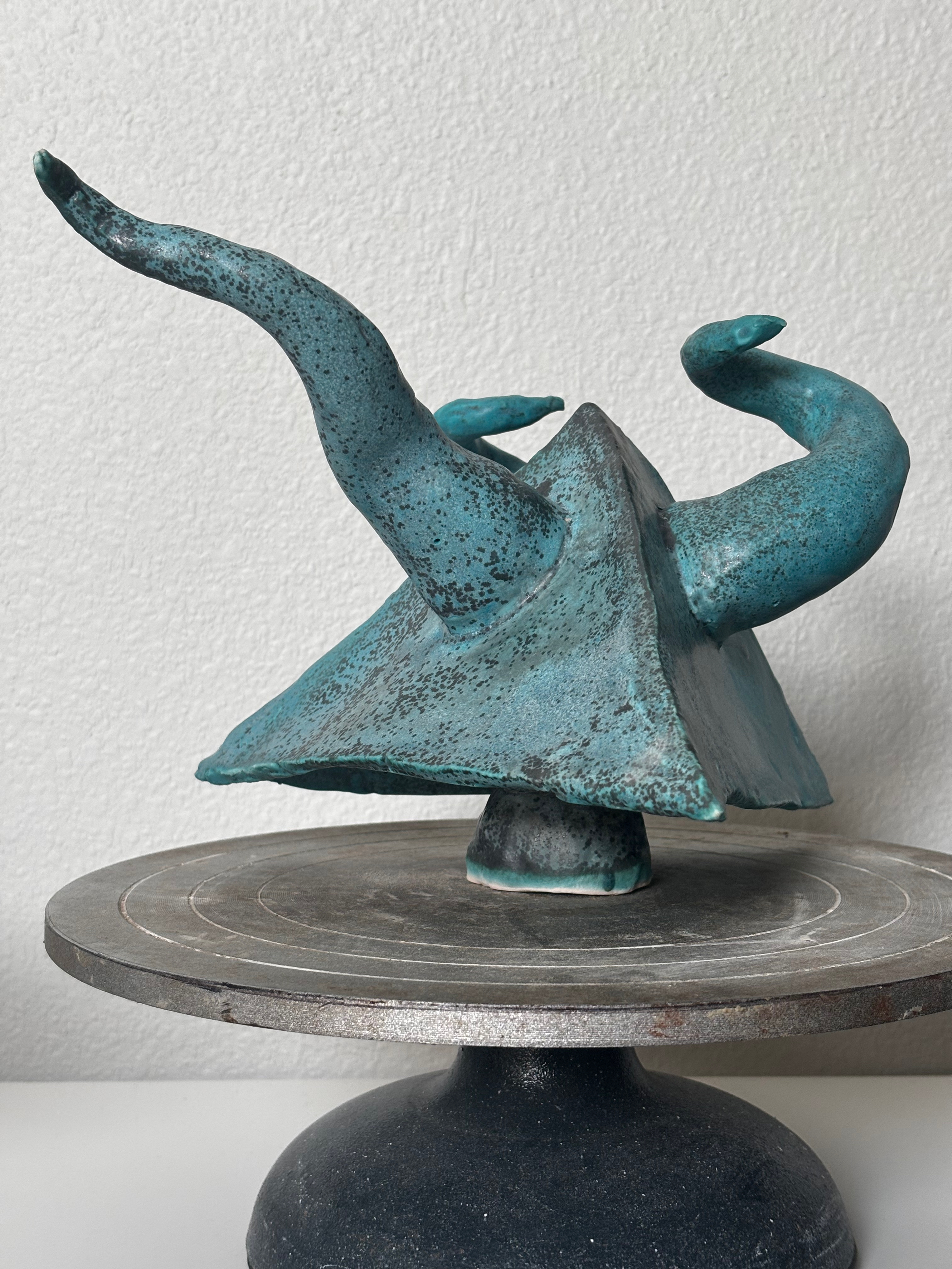 Reaching for Feelings ceramic sculpture view